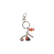 USC Trojans SC Interlock Football Charm Keychain
